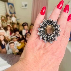 Gemstone sterling silver ring